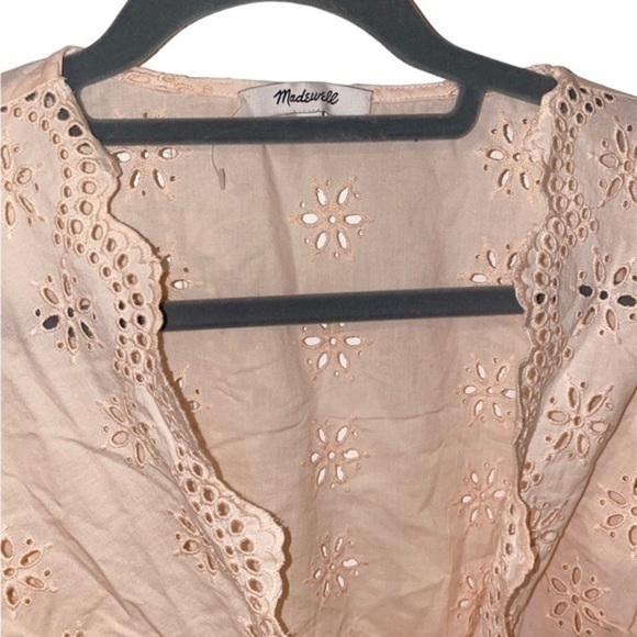 Madewell scalloped eyelet wrap top - Picture 5 of 7